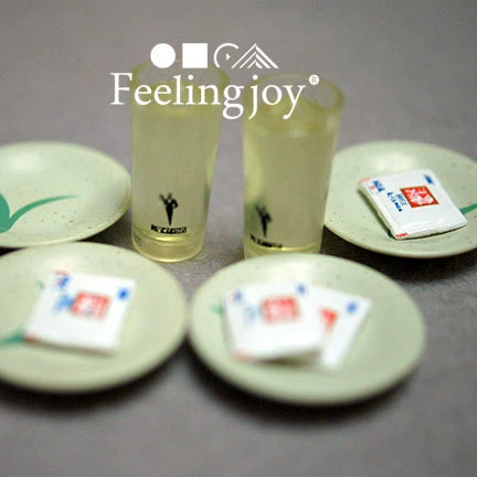 1:12 Scale Miniature Dollhouse Tea Set With Cups And Saucers Accessories