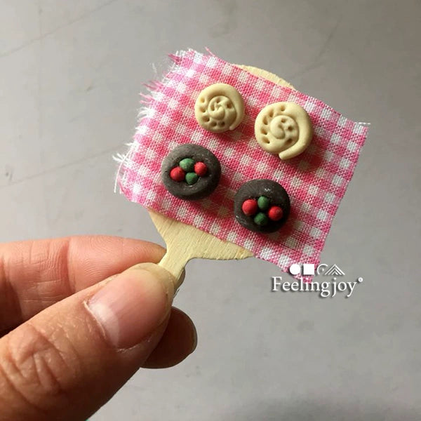 Accessoires pour poupées BJD à l'échelle 1:6, scène miniature pour maison de poupée à l'échelle 1:12, plateau fait main avec desserts, meubles miniatures