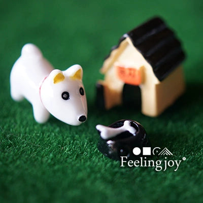 Ensemble de panier et gamelle pour chien miniature à l'échelle 1:12, pour maison de poupée, accessoires de scène BJD