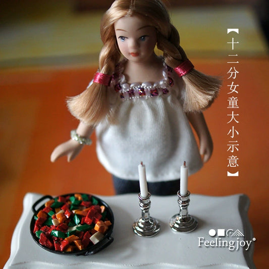 Juego de candelabros plateados en miniatura para casa de muñecas a escala 1:12: perfectos para muebles y accesorios de muñecas BJD.