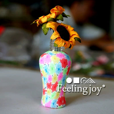 Accessoires pour poupées BJD à l'échelle 1:6, meubles miniatures pour maison de poupée à l'échelle 1:12, vase artistique coloré