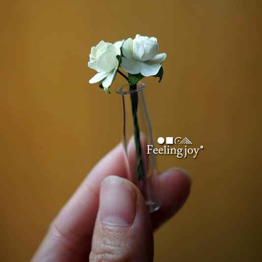 1:12 Scale Miniature Dollhouse Glass Vase BJD Doll Accessory Photography Prop