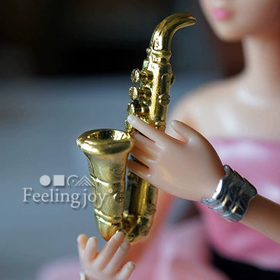 Échelle 1:6 Échelle 1:12 BJD Poupée Miniature Accessoires de Maison de Poupée Trompette Saxophone Instruments de Musique Miniatures