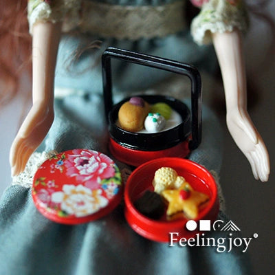 Accessoires pour poupées BJD, échelle 1:6 et 1:12, miniatures, maison de poupée, modèle, photographie, boîte à desserts multicouches, meubles miniatures