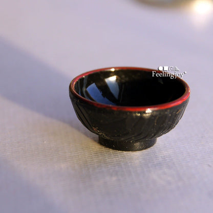 1:12 Scale Miniature Dollhouse Chinese Soup Bowl Noodle Bowl BJD Accessory DIY Miniature Furniture