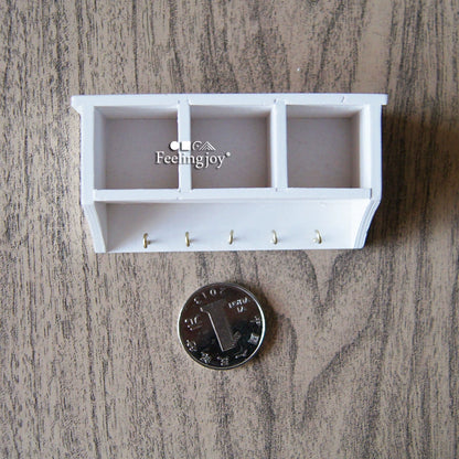Étagère suspendue en bois blanc pour maison de poupée miniature à l'échelle 1:6, accessoires de meubles pour poupée BJD, accessoires pour photographie