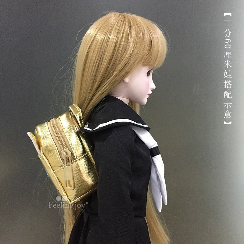 Mochila en miniatura a escala 1:12 para muñecas BJD, accesorio para escenas DIY