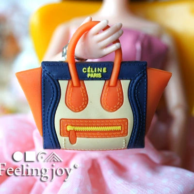 Sac à main miniature à l'échelle 1:6, sac à bandoulière tendance avec smiley, accessoire pour poupée BJD, accessoire photo