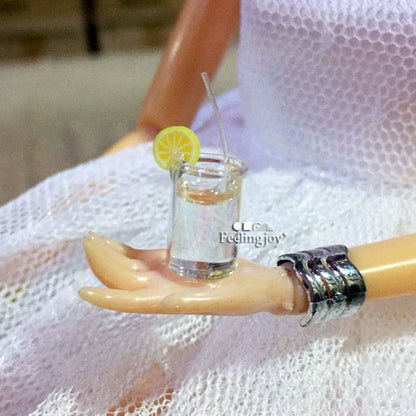 Accesorio de puesto de limonada para casa de muñecas en miniatura a escala 1:12, modelo BJD, muebles en miniatura, exhibición de escena forestal DIY