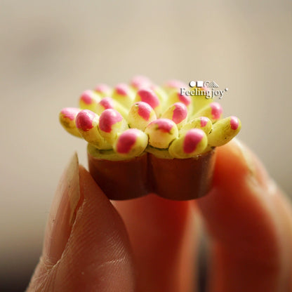 1:12 Scale Miniature Dollhouse DIY Forest Accessories Resin Potted Flowers Miniature Furniture