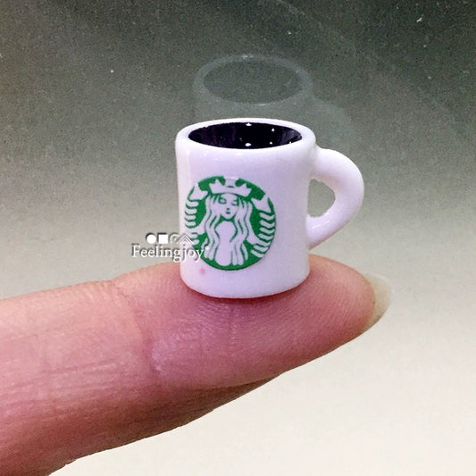 Accesorios para casa de muñecas en miniatura a escala 1:12, taza de café realista, modelo de juguete, muebles en miniatura