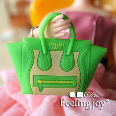 Sac à main miniature à l'échelle 1:6, sac à bandoulière tendance avec smiley, accessoire pour poupée BJD, accessoire photo