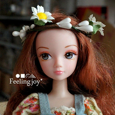 Accessoires pour maison de poupée à l'échelle 1:6 et 1:12, bandeau floral pour décoration de photographie de poupée BJD