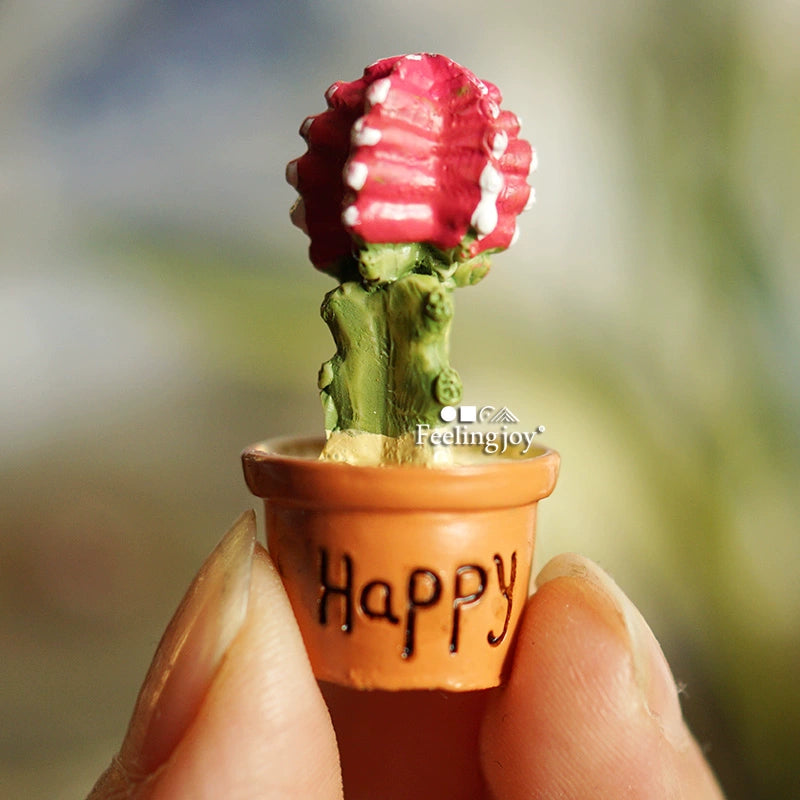 1:12 Scale Miniature Dollhouse DIY Forest Accessories Resin Potted Flowers Miniature Furniture