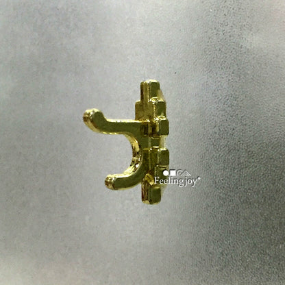 Accesorios para casa de muñecas en miniatura BJD a escala 1:12 y 1:6, ganchos dorados, accesorios para muebles en miniatura
