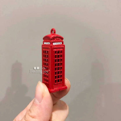 Accesorios para casa de muñecas en miniatura a escala 1:12: buzón de metal y cabina telefónica para BJD, accesorios de paisajismo DIY