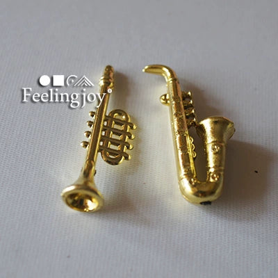 Échelle 1:6 Échelle 1:12 BJD Poupée Miniature Accessoires de Maison de Poupée Trompette Saxophone Instruments de Musique Miniatures