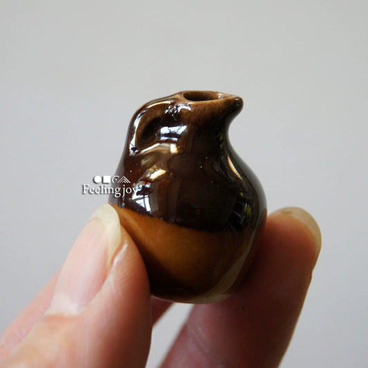 Bouteille en céramique bicolore, accessoires miniatures pour maison de poupée BJD, échelle 1:6 et 1:12