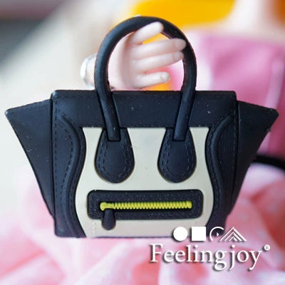Sac à main miniature à l'échelle 1:6, sac à bandoulière tendance avec smiley, accessoire pour poupée BJD, accessoire photo