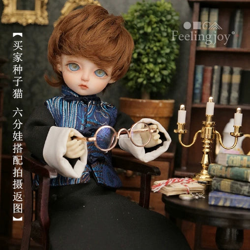 Bougeoir LED miniature à trois lumières pour maison de poupée, échelle 1:6, pour accessoires de figurines BJD Blythe