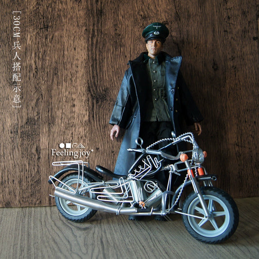 Moto miniature en métal à l'échelle 1:6 pour poupées BJD, figurines Blythe et accessoires de bricolage