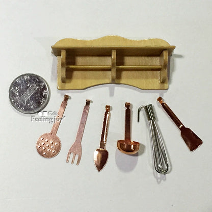 Accessoires pour poupée BJD échelle 1:6, meubles miniatures pour maison de poupée, accessoires de scène, cuillère, ensemble de musique