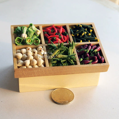 Casa de muñecas en miniatura a escala 1:12, accesorios de escena DIY a escala 1:24, accesorios de modelismo, verduras de arcilla, comida en miniatura
