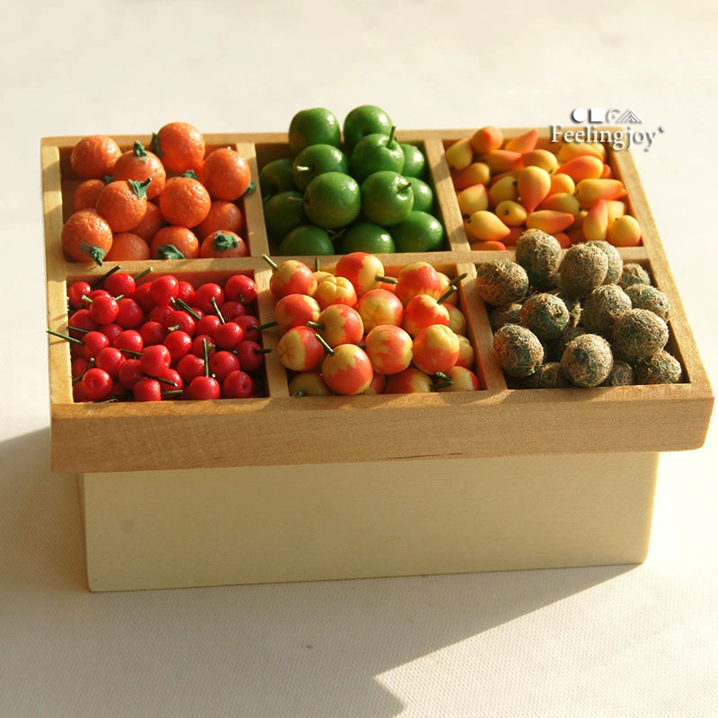 Maison de poupée miniature à l'échelle 1:12, ensemble de jeu de nourriture miniature à faire soi-même à l'échelle 1:24, fruits et légumes en argile, accessoires de simulation