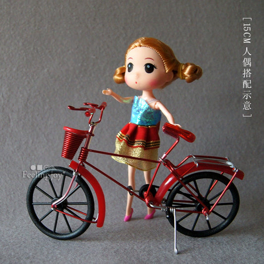 1:12 Scale Miniature Dollhouse Furniture Metal Bicycle Prop Miniature Accessory