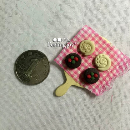Accessoires pour poupées BJD à l'échelle 1:6, scène miniature pour maison de poupée à l'échelle 1:12, plateau fait main avec desserts, meubles miniatures
