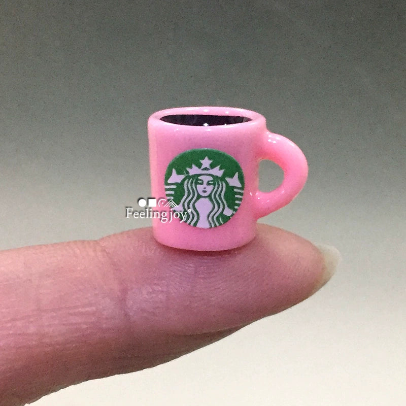 Accesorios para casa de muñecas en miniatura a escala 1:12, taza de café realista, modelo de juguete, muebles en miniatura