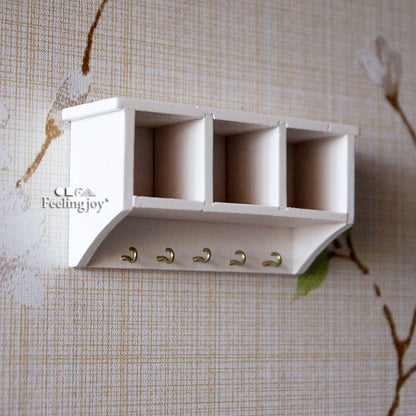 Étagère suspendue en bois blanc pour maison de poupée miniature à l'échelle 1:6, accessoires de meubles pour poupée BJD, accessoires pour photographie