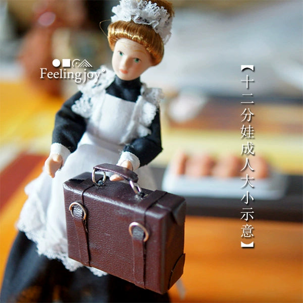 Accessoires miniatures pour maison de poupée, valise vintage, meubles miniatures, accessoires BJD, échelle 1:6 et 1:12