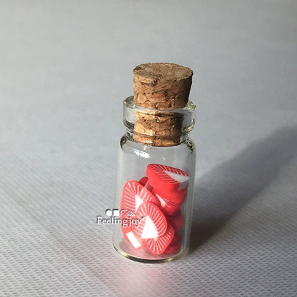 Meubles miniatures pour maison de poupée à l'échelle 1:12, accessoires, pots en verre, boîtes de fruits, bouteilles de rangement