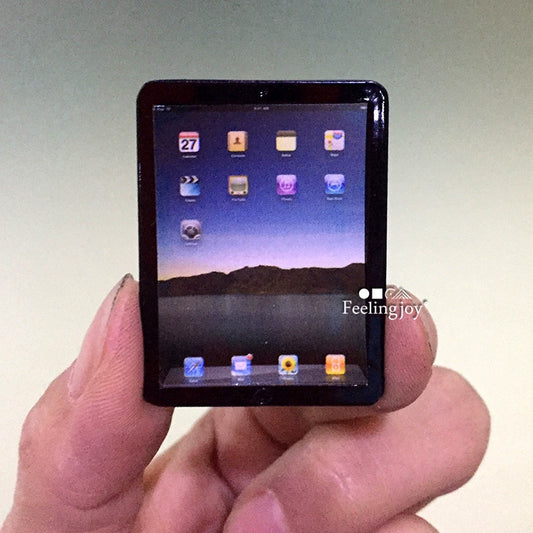 Tablette miniature en métal à l'échelle 1:6, accessoire pour meubles miniatures de maison de poupée BJD