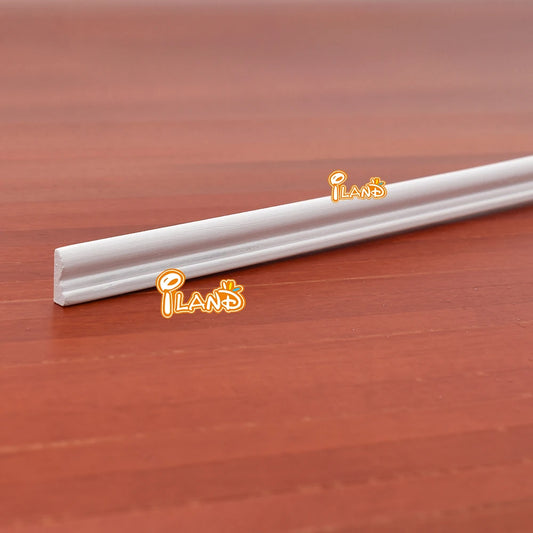 1:12 Scale Miniature Dollhouse Wooden Molding Trim Skirting Line White Baseboard Skirt Board 12pcs