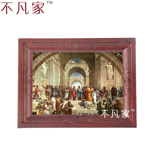 Pintura al óleo clásica en miniatura a escala 1:12 para decoración de casas de muñecas y coleccionistas