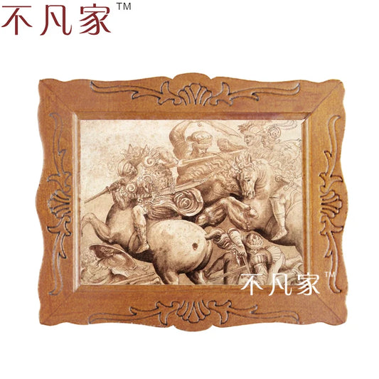 Pintura al óleo de guerreros antiguos en miniatura a escala 1:12 para decoración de casas de muñecas