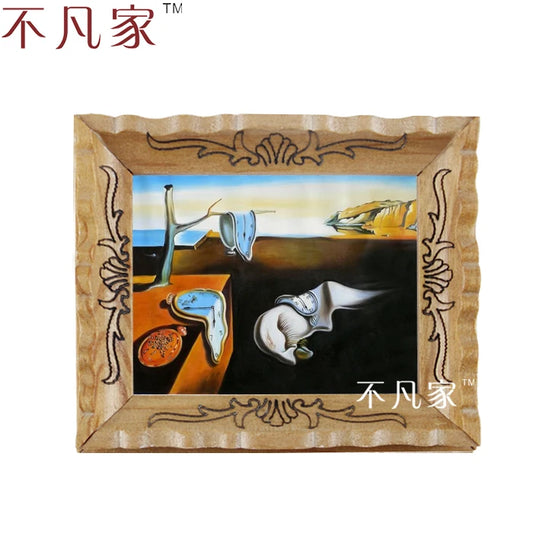 Réplica de pintura al óleo surrealista en miniatura a escala 1:12 para decoración de casas de muñecas