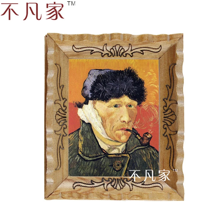 Marco de pintura al óleo en miniatura de Van Gogh a escala 1:12 para decoración de casa de muñecas