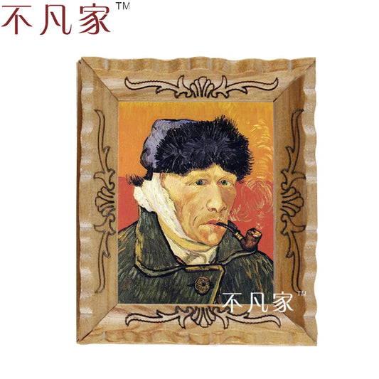 Marco de pintura al óleo en miniatura de Van Gogh a escala 1:12 para decoración de casa de muñecas