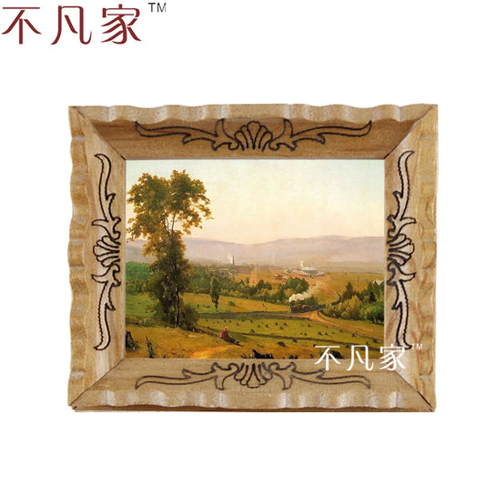 Pintura al óleo en miniatura a escala 1:12 para casa de muñecas - Diseño campestre clásico al por mayor