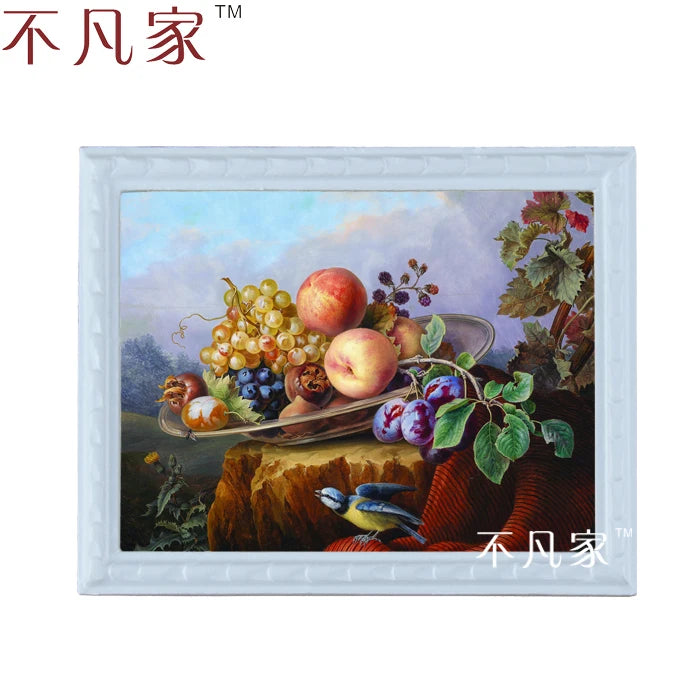 Pintura al óleo de frutas en miniatura a escala 1:12 para decoración de casas de muñecas