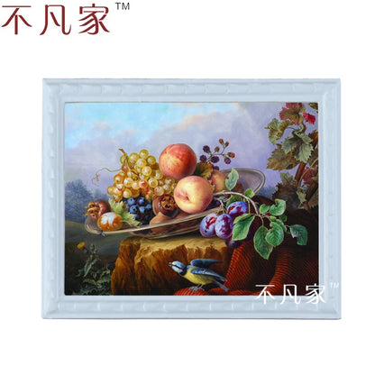 Pintura al óleo de frutas en miniatura a escala 1:12 para decoración de casas de muñecas