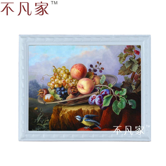 Pintura al óleo de frutas en miniatura a escala 1:12 para decoración de casas de muñecas