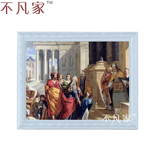 Pintura al óleo religiosa en miniatura para casa de muñecas a escala 1:12 - Artículo de decoración al por mayor