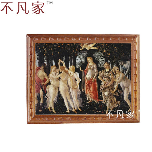 Marco de pintura al óleo de arte renacentista en miniatura a escala 1:12 para decoración de casas de muñecas