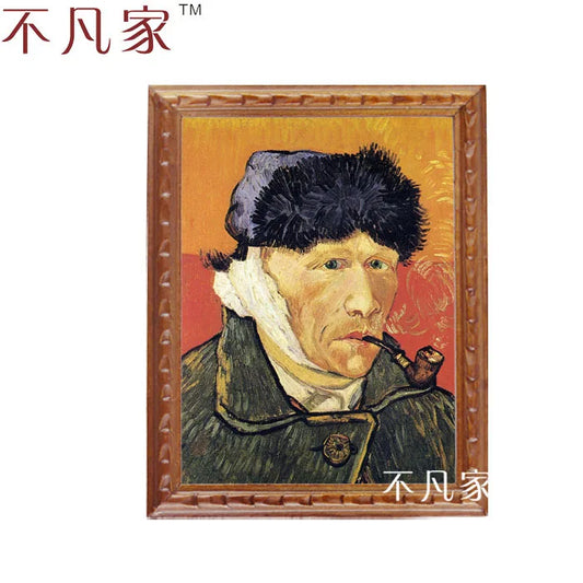 Marco de pintura al óleo en miniatura de Van Gogh a escala 1:12 para decoración de casas de muñecas