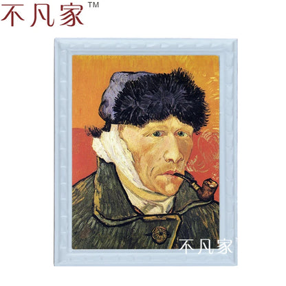 Pintura al óleo de Van Gogh en miniatura a escala 1:12 para decoración de casas de muñecas