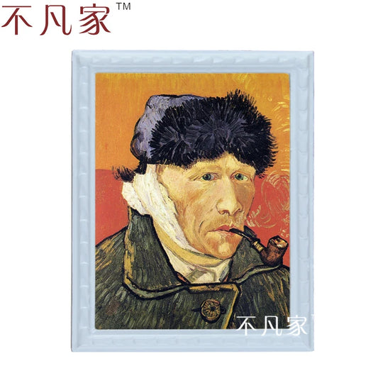 Pintura al óleo de Van Gogh en miniatura a escala 1:12 para decoración de casas de muñecas